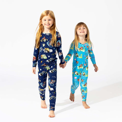 Paw Patrol Mighty Movie Mighty Vehicles Kids Bamboo Pajamas - Butterbugboutique