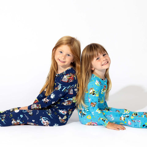 Paw Patrol Mighty Movie Mighty Vehicles Kids Bamboo Pajamas - Butterbugboutique