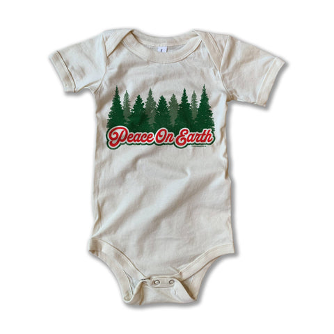 Peace On Earth Baby Onesie - Rivet Apparel Co.