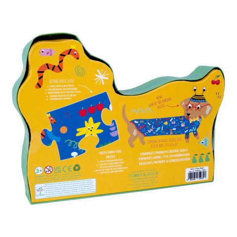 Pets Sausage Dog Shaped 20 Piece Jigsaw Puzzle - Floss and Rock