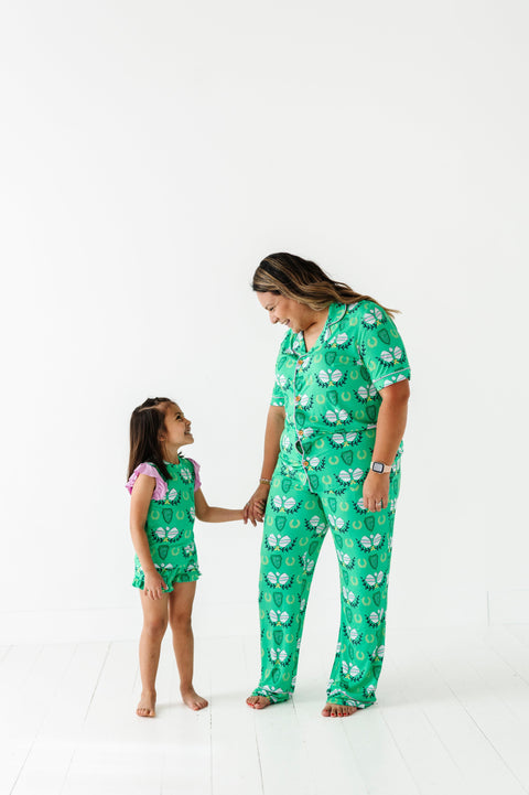 Pickleball Womens Bamboo Pajama Set - Kiki + Lulu