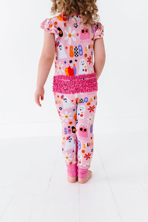 Pink A Boo Halloween Romper - Kiki + Lulu