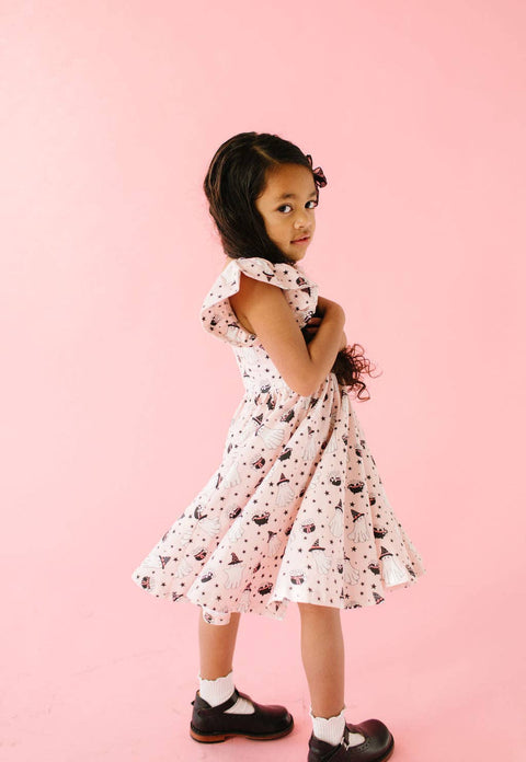 Pink Cauldron Halloween Dress - Ollie Jay