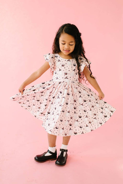 Pink Cauldron Halloween Dress - Ollie Jay