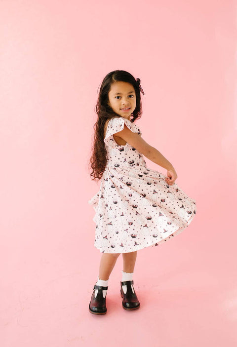 Pink Cauldron Halloween Dress - Ollie Jay