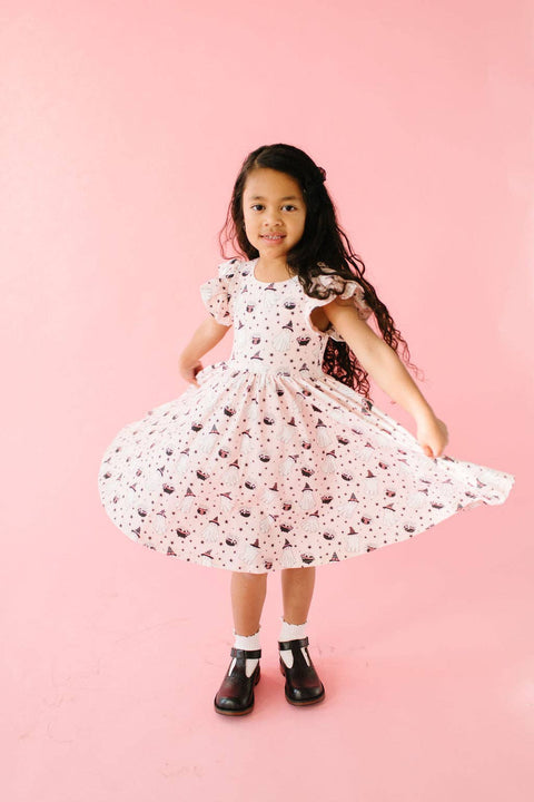 Pink Cauldron Halloween Dress - Ollie Jay