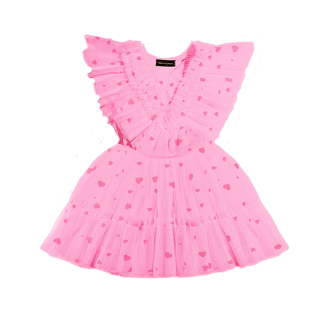 Pink Heart Baby Tulle Party Dress - Rock Your Baby