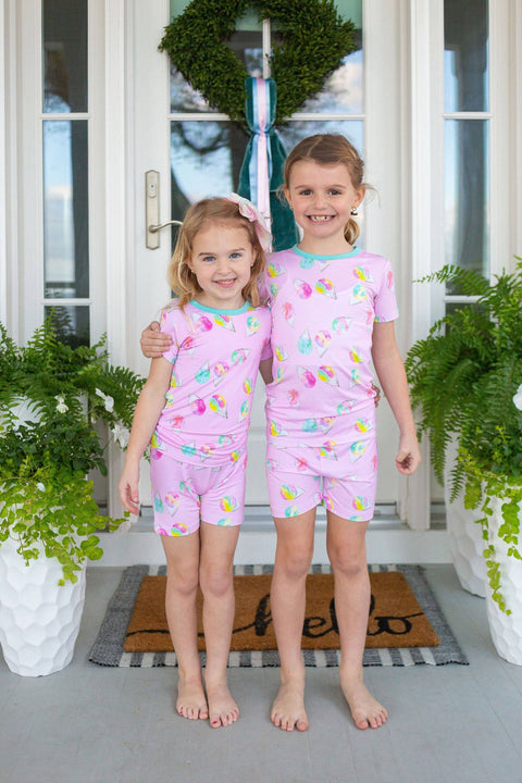 Pink Snowcones Two Piece Pajama - Sweet Bay Clothing