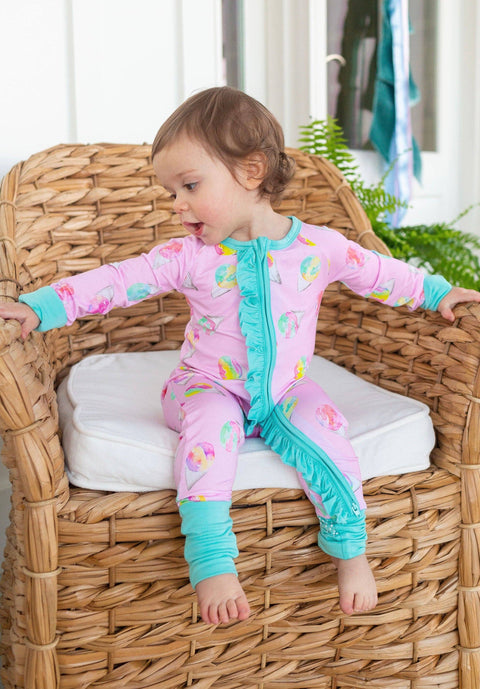 Pink Snowcones Zipper Pajama - Sweet Bay Clothing