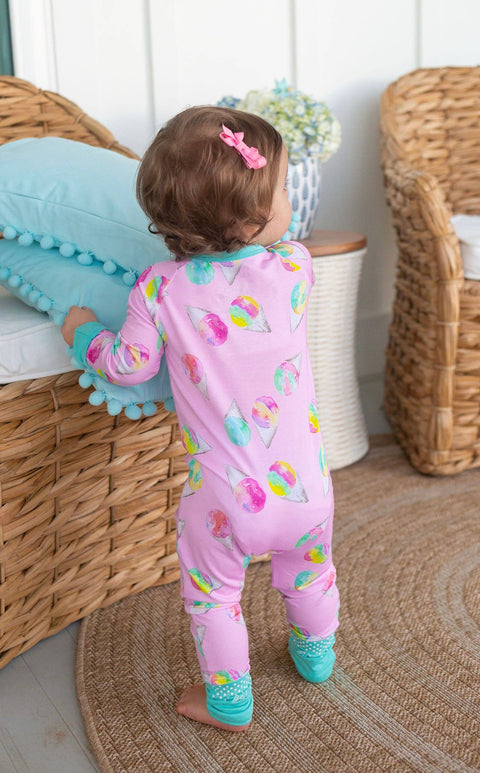 Pink Snowcones Zipper Pajama - Sweet Bay Clothing