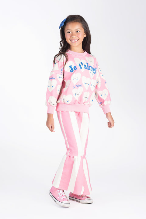 Pink Stripes Flared Track Pants - Rock Your Baby