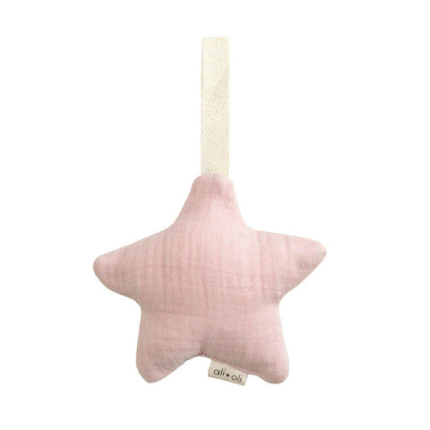 Plush Star Pacifier Holder (Muslin Pink) - Butterbugboutique