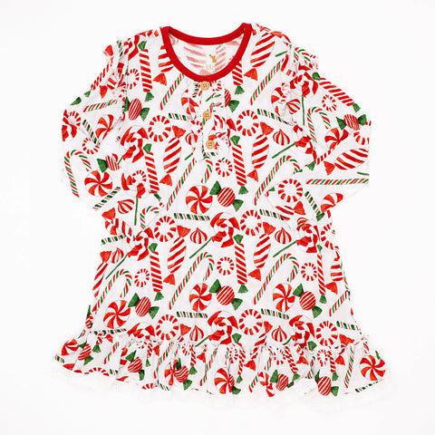 Pretty In Peppermint Girl's Nightgown - Kiki + Lulu