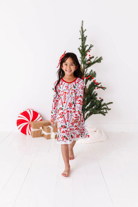 Pretty In Peppermint Girl's Nightgown - Kiki + Lulu