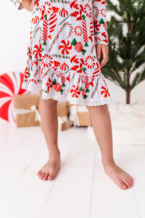 Pretty In Peppermint Girl's Nightgown - Kiki + Lulu