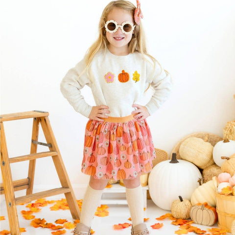 Pumpkin Daisy Girls Tutu Skirt - Sweet Wink