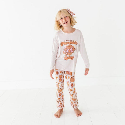 Pumpkin Spice Graphic Tee & Leggings Outfit Set - Kiki + Lulu