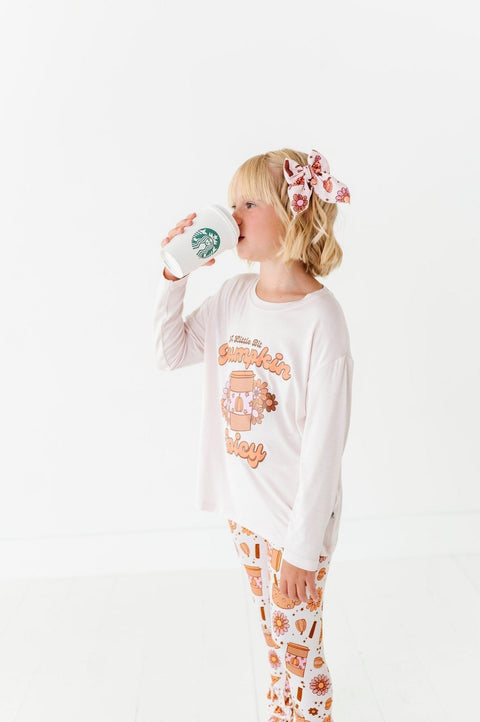 Pumpkin Spice Graphic Tee & Leggings Outfit Set - Kiki + Lulu