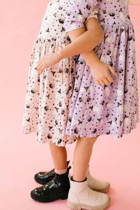 Purple Cauldron Halloween Dress - Ollie Jay