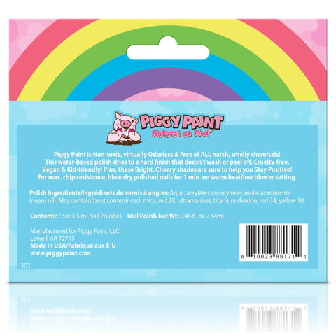 Rainbow 4 Nail Polish Box Set - Piggy Paint