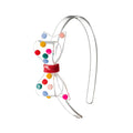 Rainbow Dots Fat Bow Headband - Lilies & Roses NY