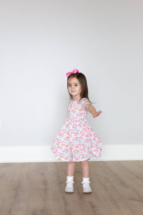 Rainbow Twirl Dress - Sweet Bay Clothing