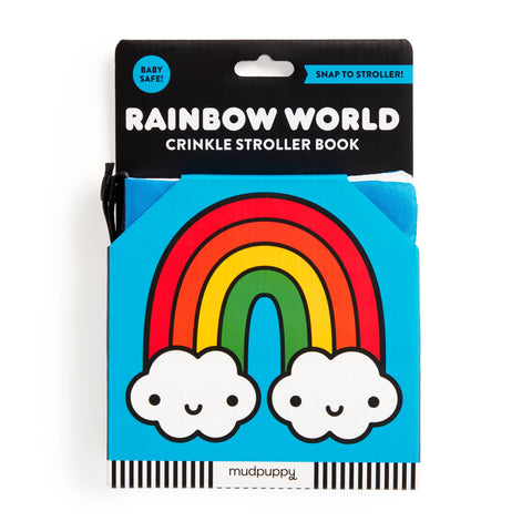 Rainbow World Crinkle Fabric Stroller Book - Mudpuppy