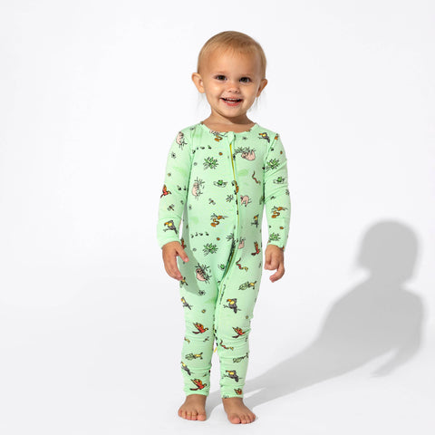 Rainforest Convertible Footie Bamboo Pajama - Bellabu Bear