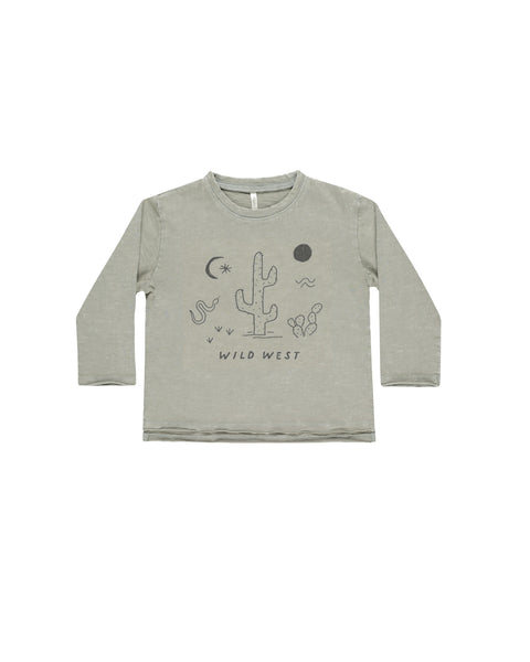 Raw Edge Long Sleeve Tee | Wild West - Rylee + Cru