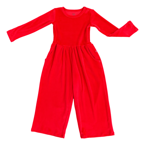 Red Velvet Leggy Jumpsuit - Birdie Bean