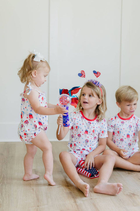 Red, White & Blue Snowcones Bubble - Sweet Bay Clothing