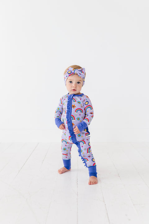 Retro Rainbow Baby Bamboo Pajamas - Kiki + Lulu