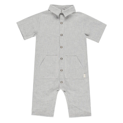 Rhett Jumpsuit | Blue Micro Stripe - Rylee + Cru