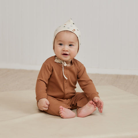 Ribbed Baby Jumpsuit - Cinnamon - Butterbugboutique