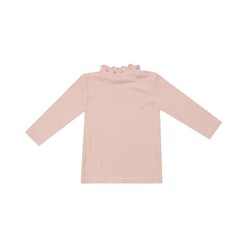 Ribbed Blush Mock Turtleneck - Angel Dear