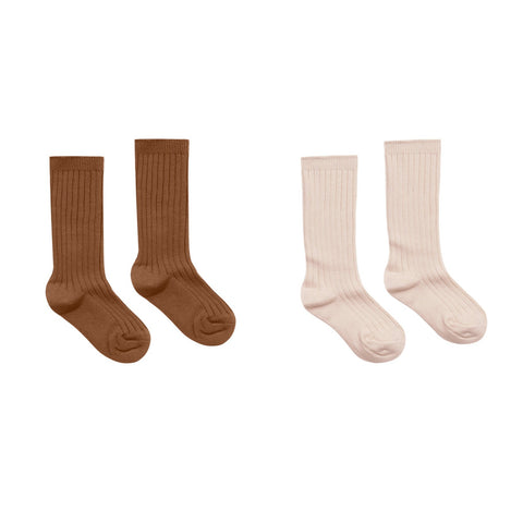 Ribbed Socks | Saddle & Shell - Rylee + Cru