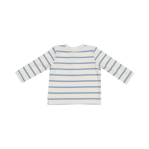 Ribbed Stripe Glacier Lake Henley Shirt - Angel Dear