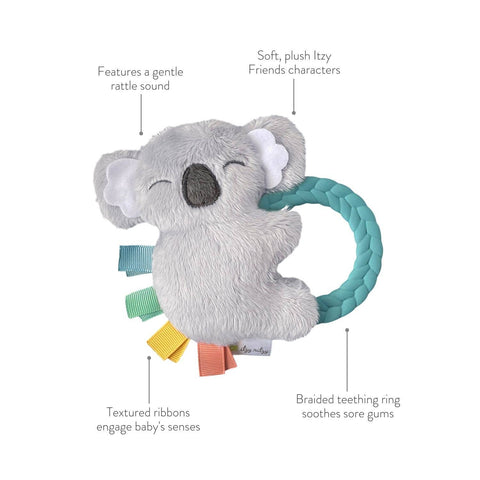 Ritzy Rattle Pal™ Plush Rattle Pal with Teether: Koala - Itzy Ritzy