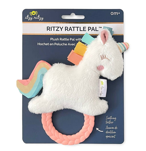 Ritzy Rattle Pal™ Plush Rattle Pal with Teether: Unicorn - Itzy Ritzy