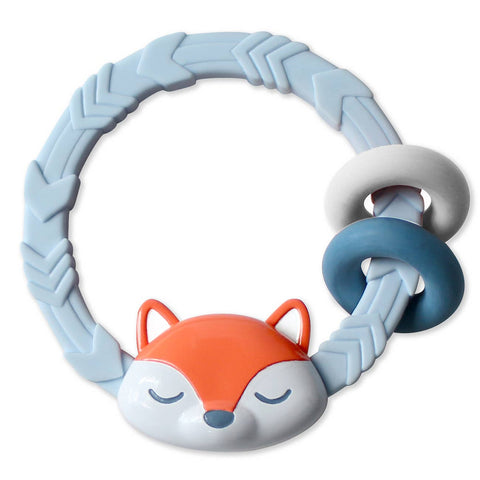 Ritzy Rattle™ Silicone Teether Rattles: Fox - Itzy Ritzy