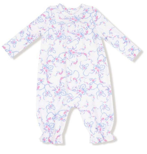 Long Sleeve Romper - Ribbon Floral Fling