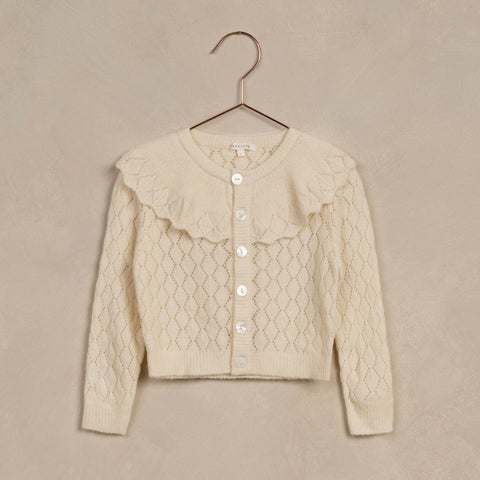 Ruffle Cardigan | Ivory - Noralee