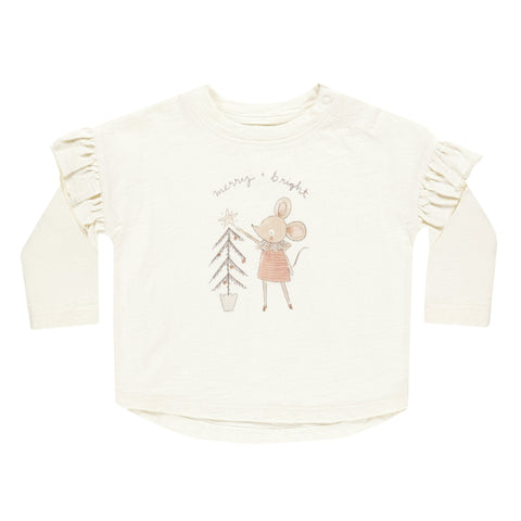 Ruffle Long Sleeve Tee | Mouse - Rylee + Cru