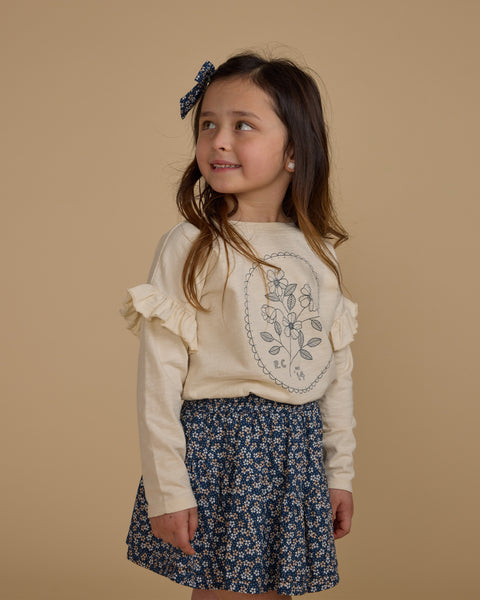 Ruffle Long Sleeve Tee | Wildflower - Rylee + Cru