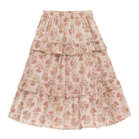 Ruffled Midi Skirt | French Garden - Rylee + Cru