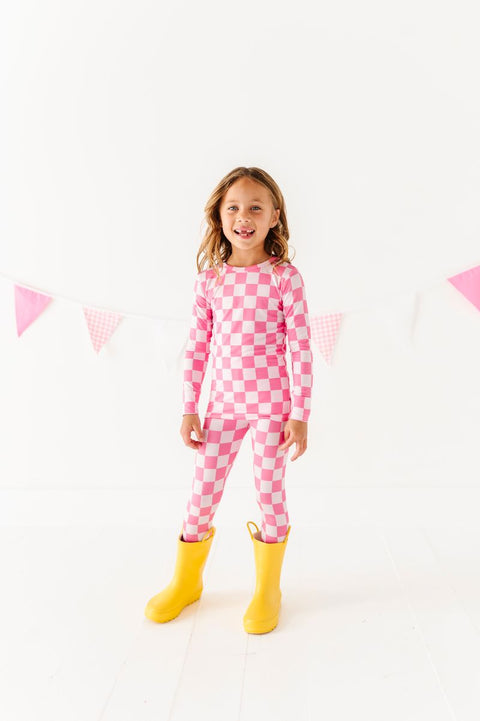 Bubblegum Check 2-Piece Pajamas