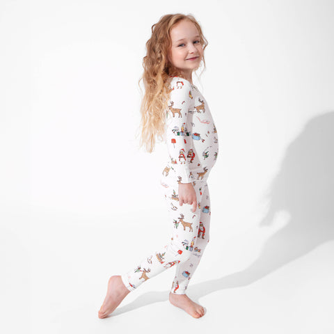 Santa's Workshop Kids Bamboo Pajamas - Bellabu Bear