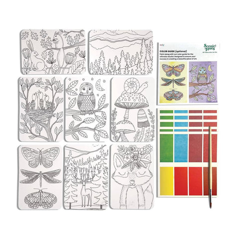 Scenic Hues D.I.Y. Watercolor Kit (Forest Adventure) - OOLY