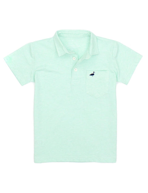 Seafoam Boys Harrison Pocket Polo Shirt - Properly Tied