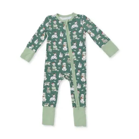 Convertible Romper - Christmas Dogs Uni